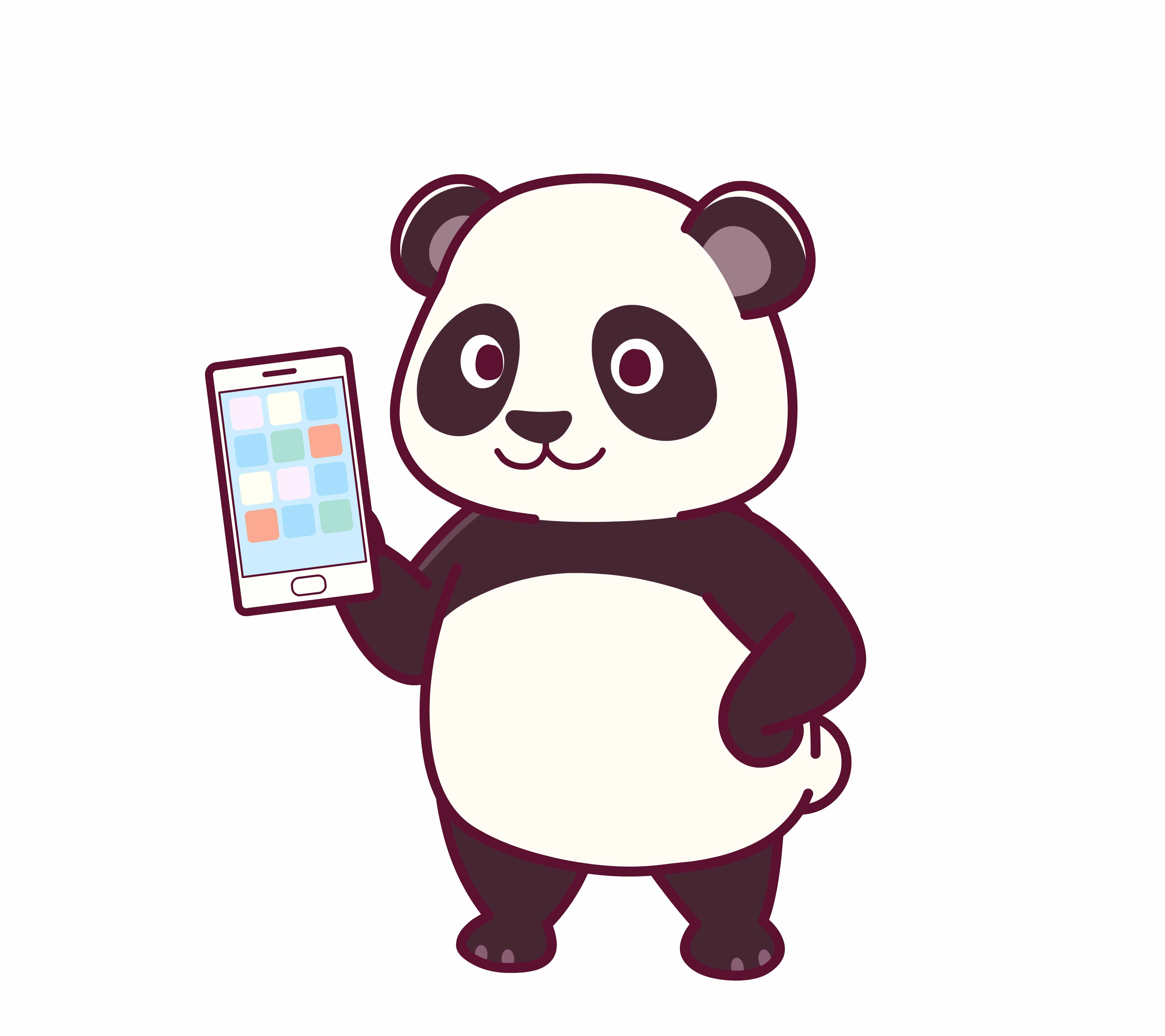 可愛いパンダのイラスト